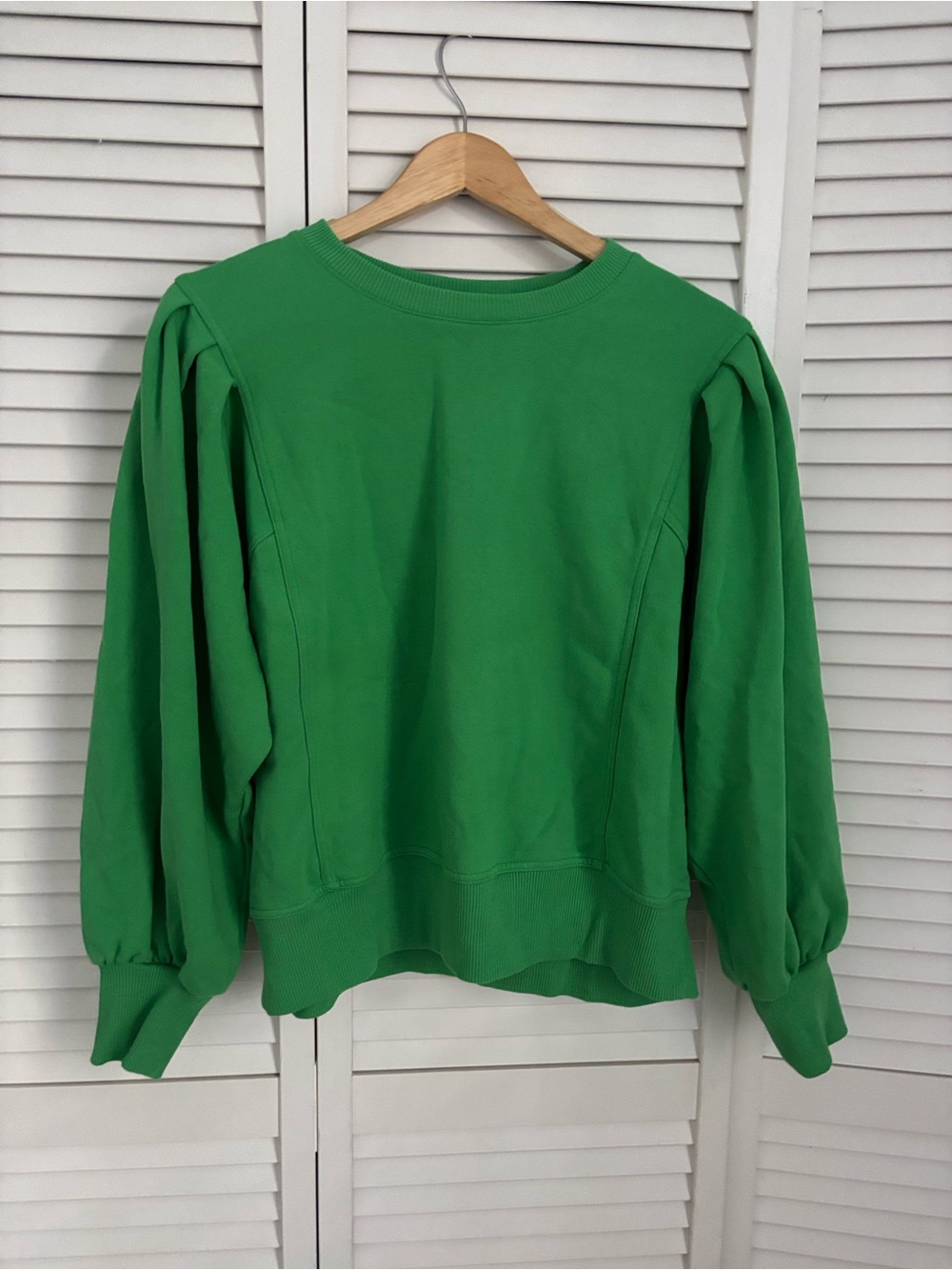 a new day Green Puff Sleeve Crewneck Sweatshirt - Picture 3 of 3